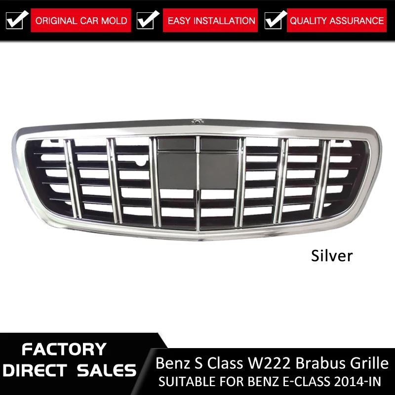 Новая решетка S-класса для Mercedes Benz W222 Sedan Chrome Front Racing 2015-2018 S320 S400 S350 S500 S450 отличная