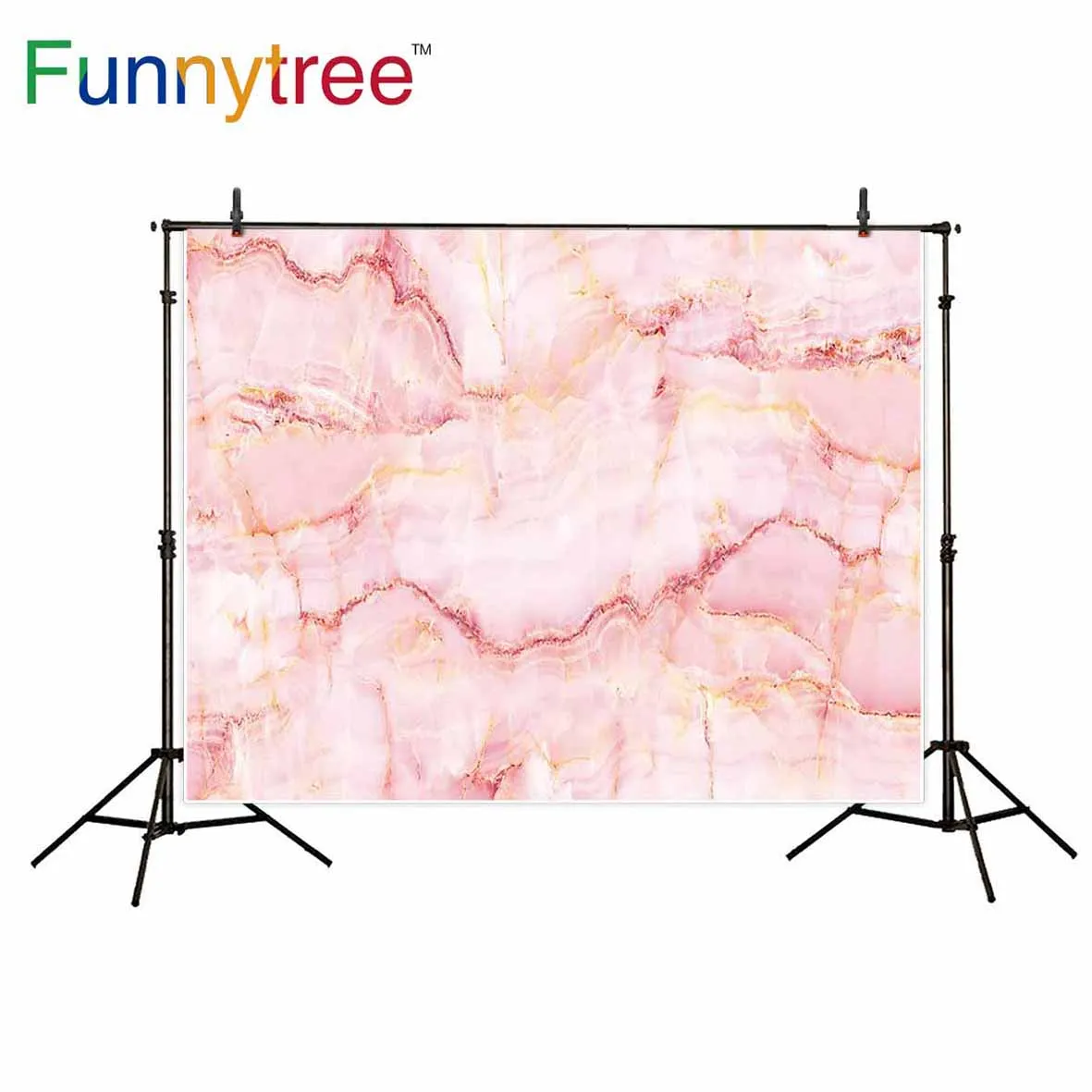 

Фон Funnytree для профессиональной фотосъемки с изображением розового мрамора для свадебной винтажной абстрактной Фотокабины