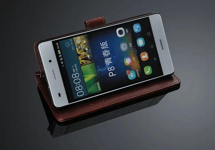 Чехол-книжка для Huawei P8 Lite высококачественный кожаный чехол с магнитной застежкой