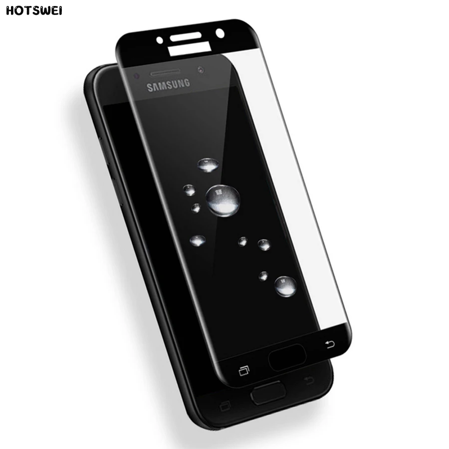 Для samsung Galaxy J5 J3 J7 2017 Стекло полное покрытие закаленное для Pro с уровнем твердости 9