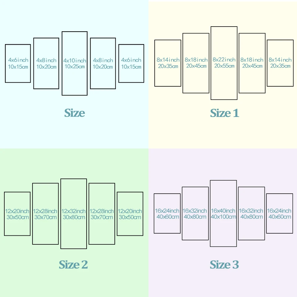 Холст с принтом для гостиной Современная рамка HD домашний декор 5 панелей картины