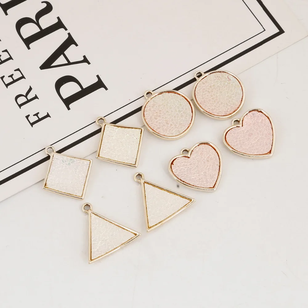 2 шт./лот квадратная круглая форма в форме сердца металлическая Очаровательная