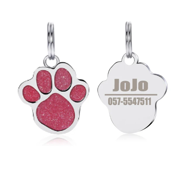 Блестящая лапа шаблон собака кошка ID бирки индивидуальные аксессуары для