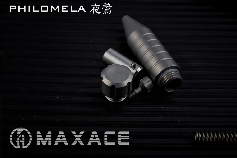 Maxace титан/углеродное волокно тактическая ручка Philomela