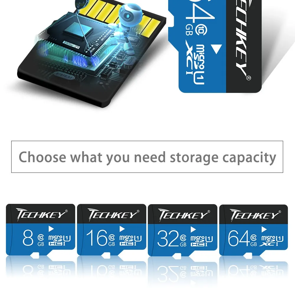 Карта памяти Micro SD карта 32 ГБ 16 ГБ синий подлинный класс 10 пройти h2test TF карта Microsd флэш U диск для смартфонов