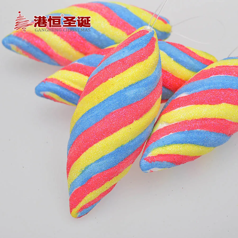 Hong Hang Christmas ornaments 11 * 4cm foam thread color tree decorations ( 4 installed ) 15g|decorating ideas christmas tree|decoration