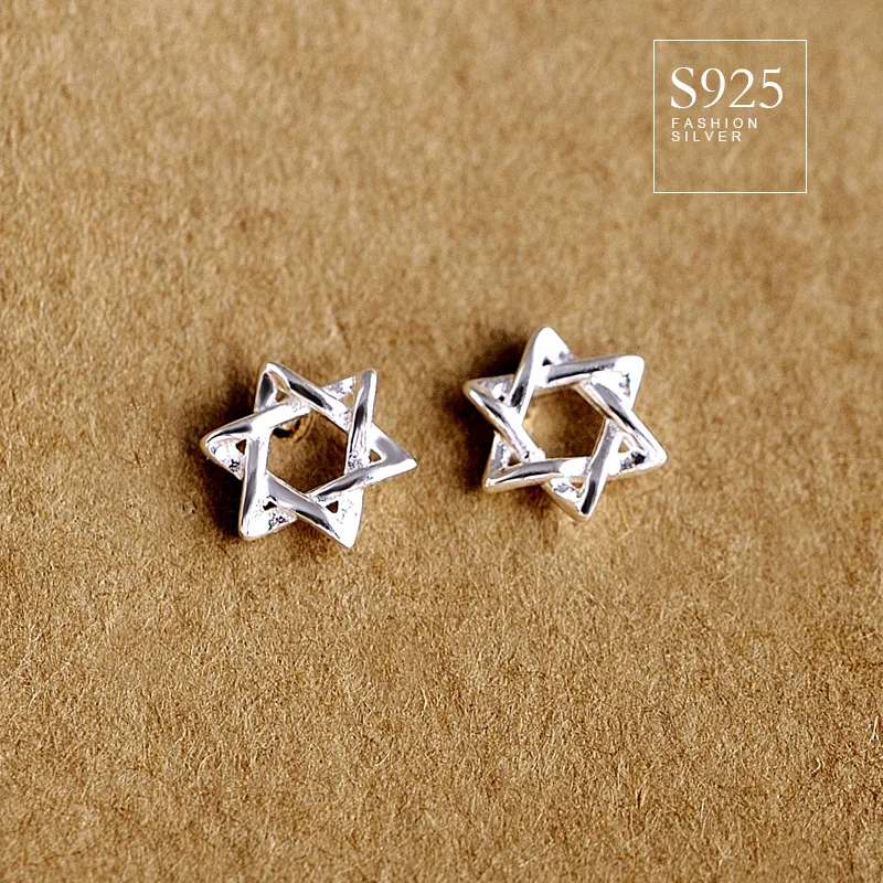 Серьги svhexagram из стерлингового серебра 925 пробы с антиаллергенным темпераментом