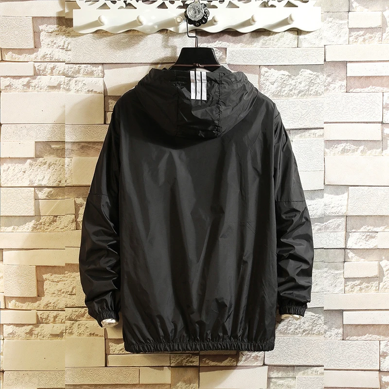 Mens Ultra Lightweight Windbreakers Hooded Track Jackets Outdoor Running UV Protection Clothing Thin Sporting Coat with Hood | Мужская