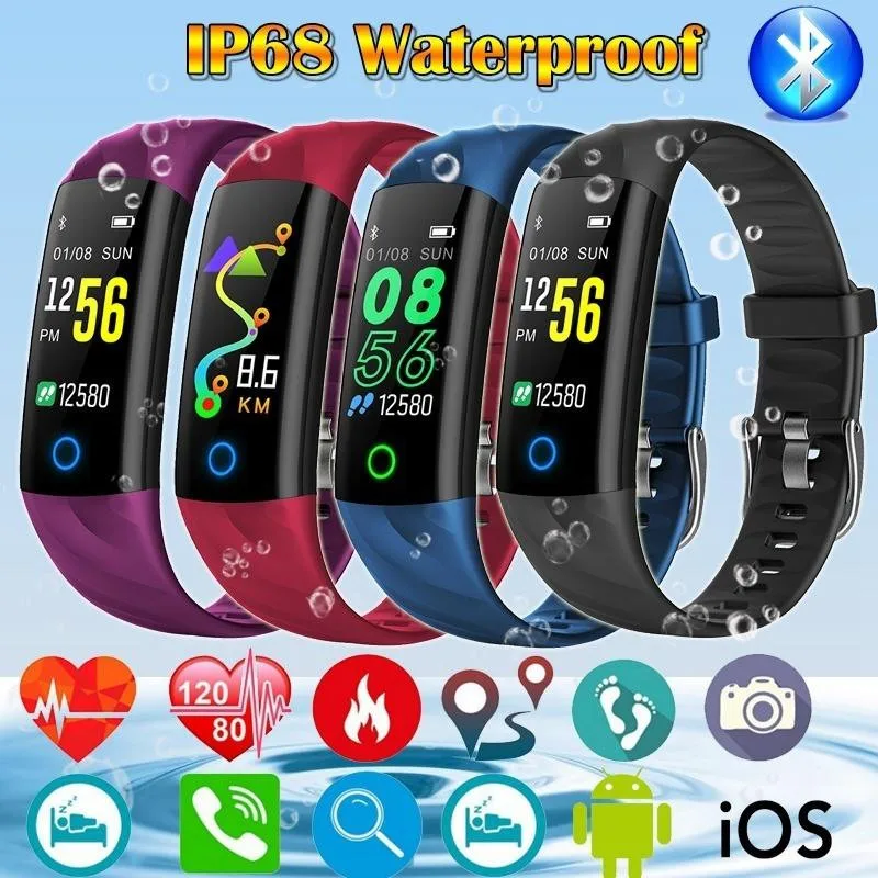 

S5 Smart Watch Blood Pressure Oxygen IP68 Waterproof Fitness Bracelet Heart Rate Smartband Sport Activity Tracker for IOS xiaomi