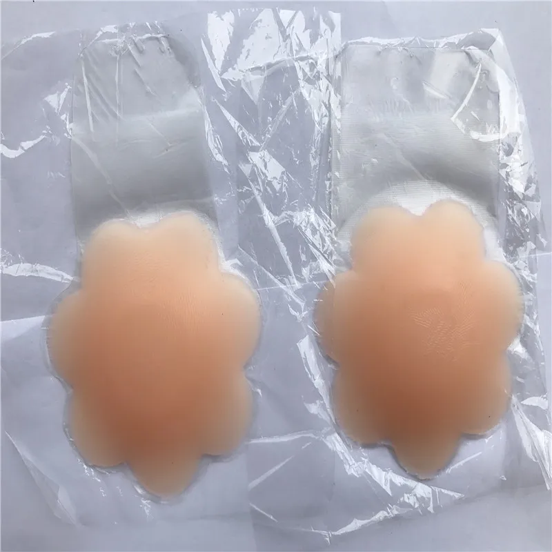 100pcs/Fashionable Beauty Small Cover With Flower Shape Reusable Silicone Nipple Covers