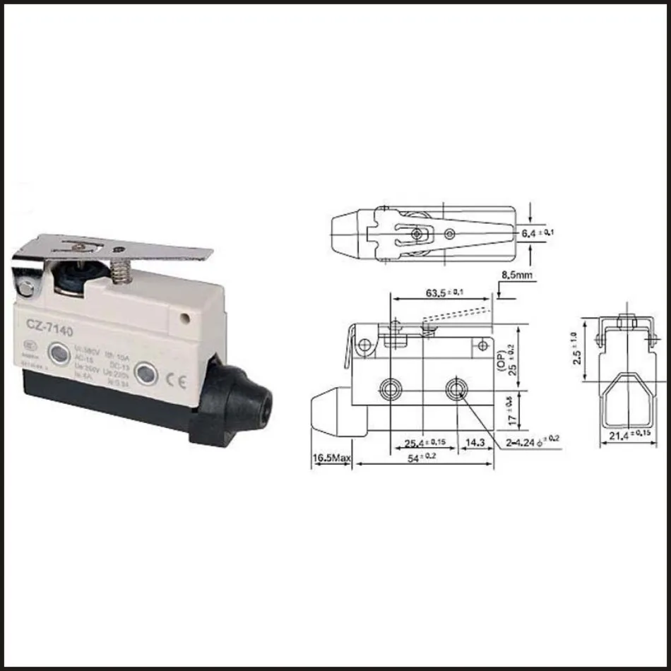 Предельный выключатель для путешествий 15 А Электрический предохранительный