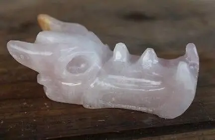 

173 г натуральный розовый кварц, кристалл, carves dragon Исцеление черепа