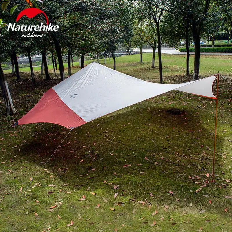 Палатка Naturehike с большим брезентом уличный солнцезащитный тент поддержкой