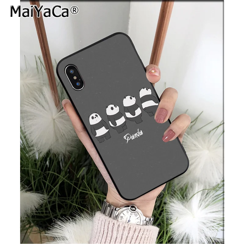 A3 MaiYaCa Мультфильм Мы Голые Медведи Силиконовый ТПУ мягкий черный чехол для телефона для Apple iPhone 8 7 6 6S Plus X XS MAX 5 5S SE XR чехол - Цвет: A3
