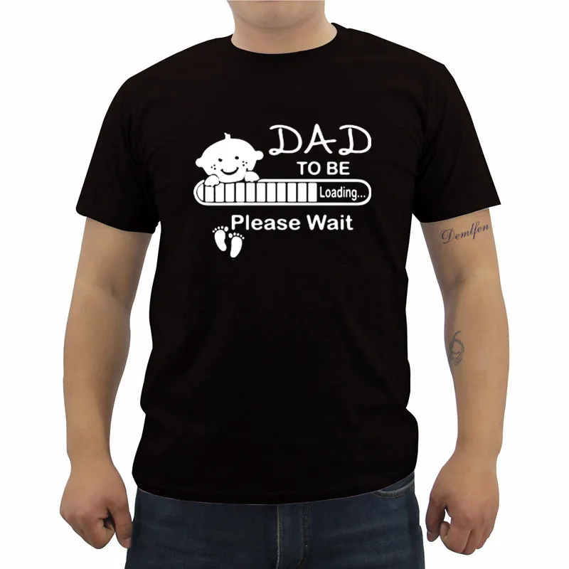 Новые летние футболки с надписью Dad To Be Funny Для малышей повседневные мужские топы