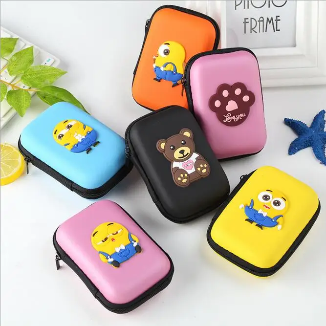 1 шт. Kawaii Cartoon Animal Cards наушники Usb кабельные зажимы держатель для монет мини