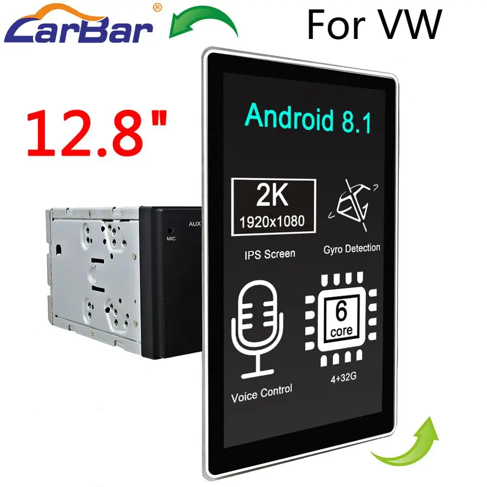 12," ips экран Android 8,1 автомобильный Радио Tesla Стиль 2 Din gps навигация авто радио для Honda Ford hyundai VW Toyota Kia Nissan