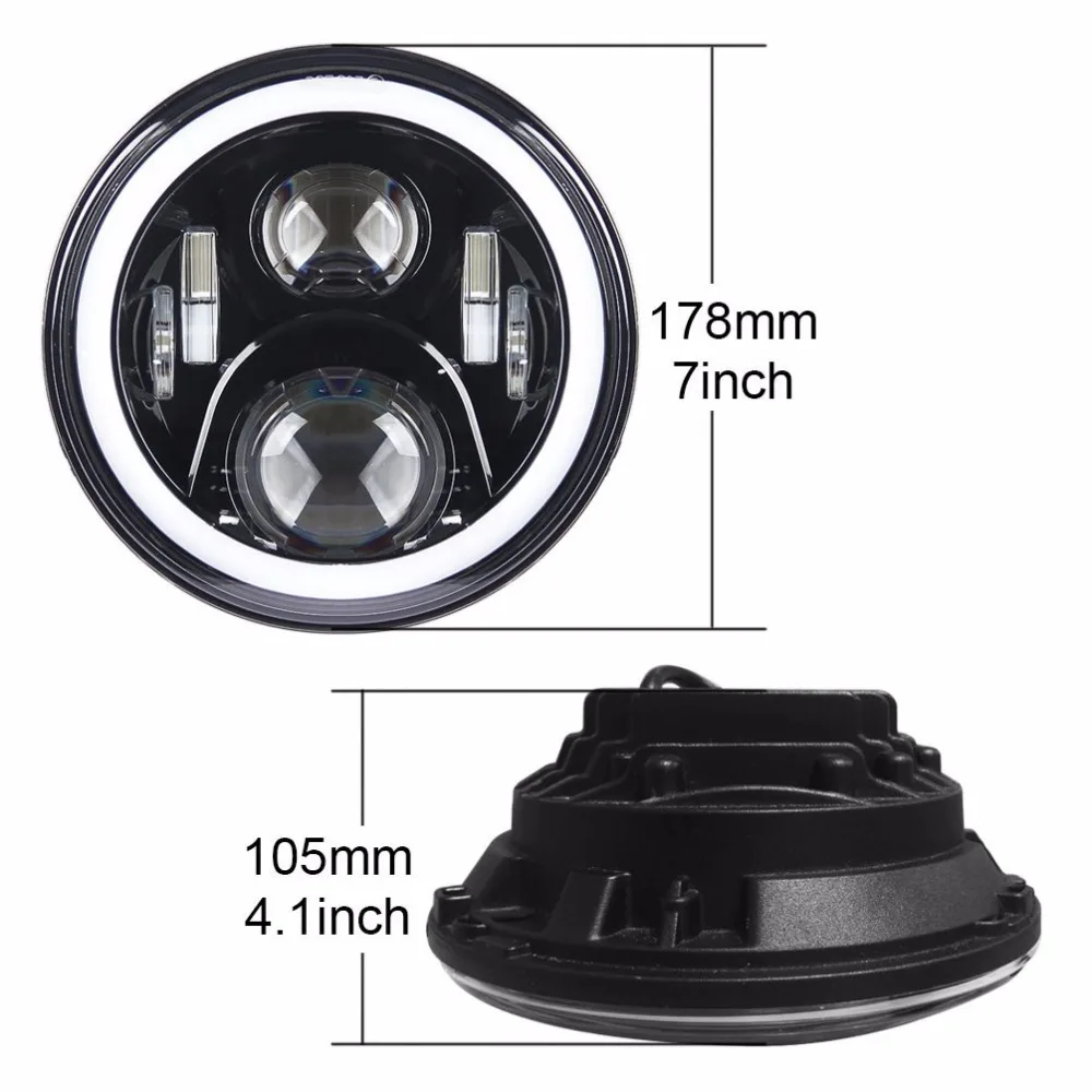 Plug and Play 7 дюймов светодиодный фар с Bluetooth Функция фары дальнего света для Jeep Wrangler JK