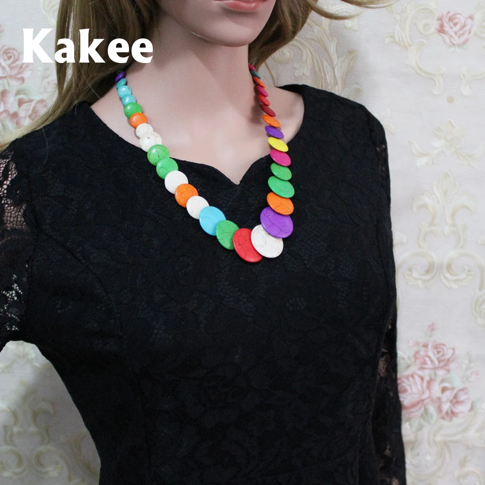 Kakee этнический минималистичный Модный Ювелирный камень круглая нить из бисера