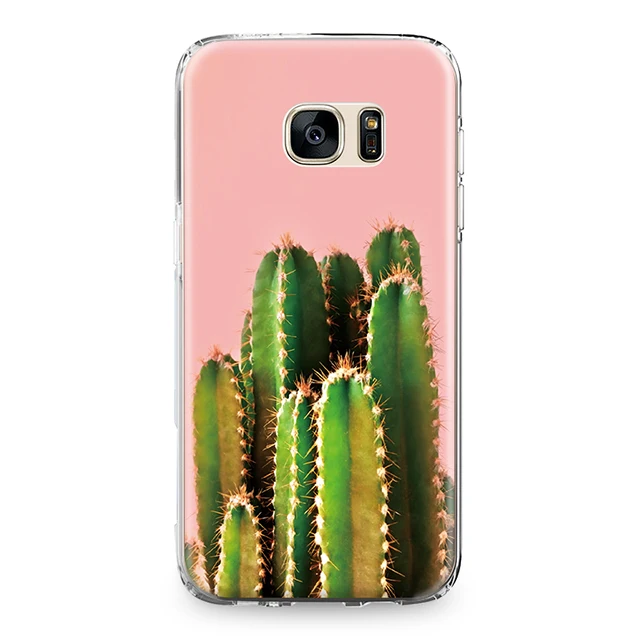 Для Samsung Galaxy J3 J5 J7 A3 A5 A8 2015 2016 2017 2018 задняя крышка монстеры листья растений кактус