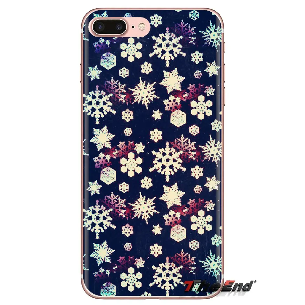 For Samsung Galaxy A3 A5 A7 A9 A8 Star A6 Plus 2018 2015 2016 2017 new year snowflake Brand Christmas Transparent Clear TPU Case |