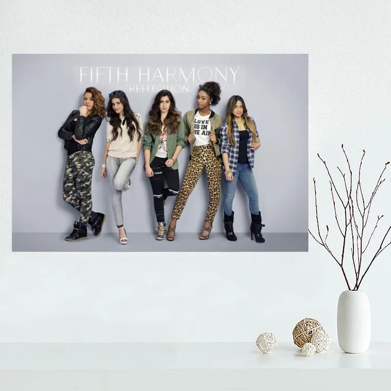 Горячая Распродажа пользовательские Fifth Harmony Холст плакат украшение дома стены