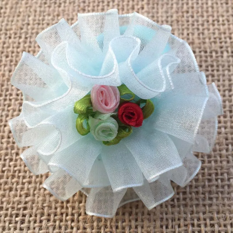 2 шт. новые летние аксессуары для волос девочек детские тюлевые заколки с цветами