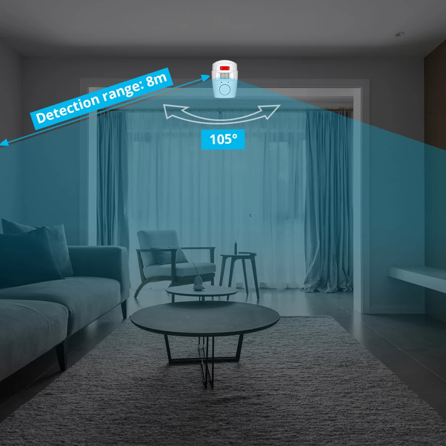 KERUI Домашняя безопасность PIR MP оповещение инфракрасный датчик Противоугонный