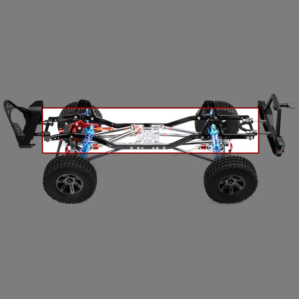 MEREPACCOR 2 шт. Металлическая черная балка боковая рамка Шасси для RC Crawler SCX10 и II 90046 90047