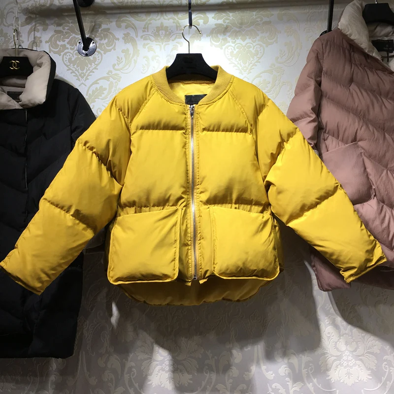 Женская зимняя куртка на утином пуху 2018 новая брендовая теплая утепленная парка