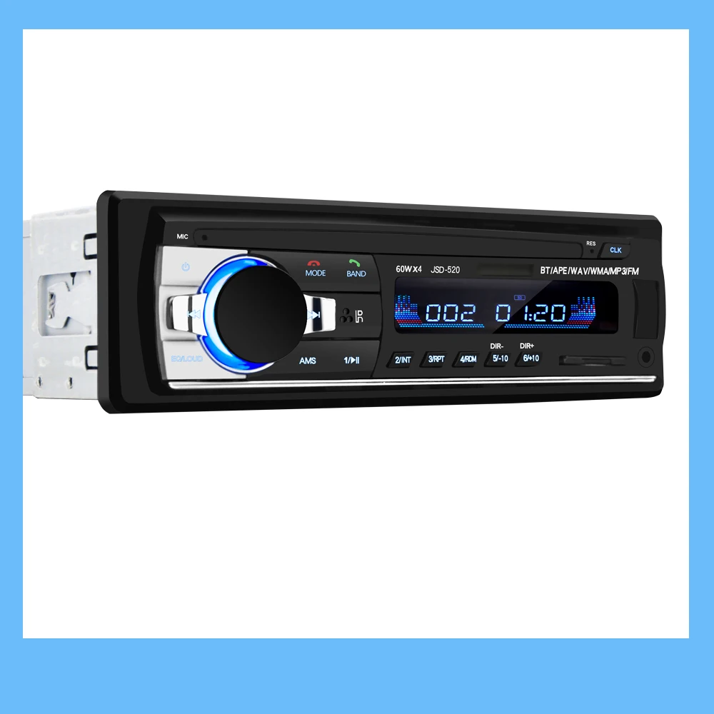 Bluetooth автомобильный mp3-плеер аудио стерео 4X60 Вт автомобильный Радио 12 В в-тире 1 Din FM Aux вход приемник USB SD карта авто радио Воспроизведение музыки