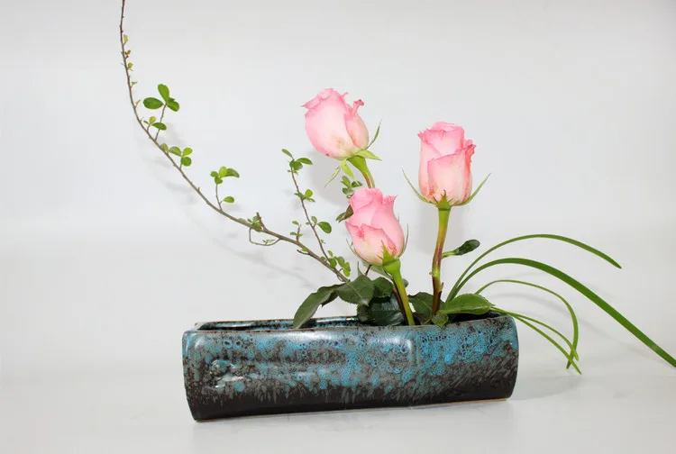 Японский стиль Ikebana винтажная грубая керамика цветочный горшок настольная керамическая гидропонная ваза растительные плантаторы креативный подарок домашний декор