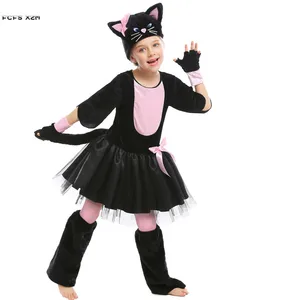 Детские костюмы в виде животных, для девочек, для Хэллоуина, карнавала, Пурим, парада, маскарада, сценического шоу, ролевых игр, праздничное платье, S-XL