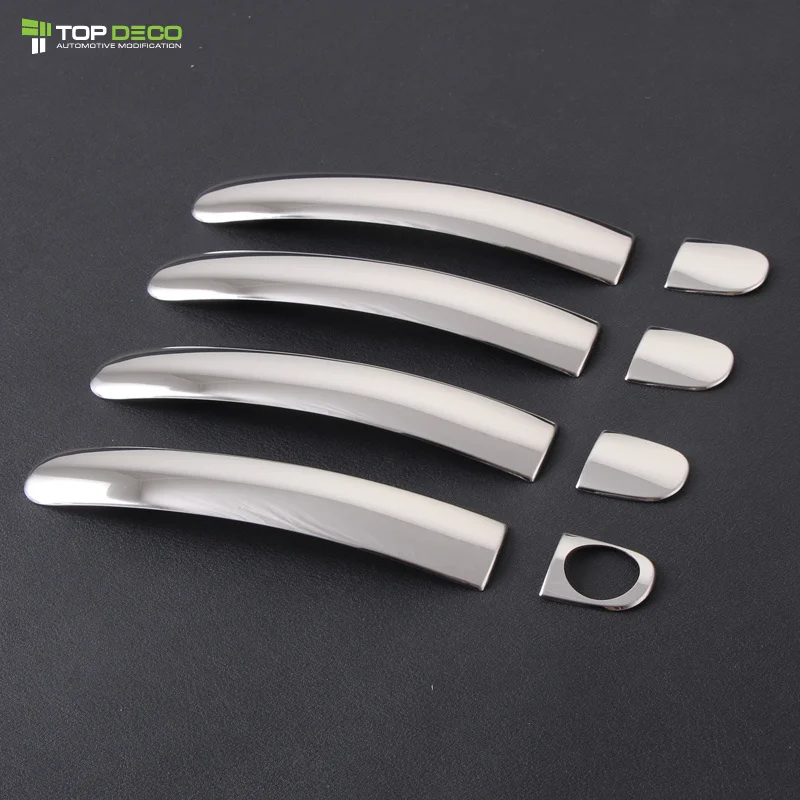 Car stainless steel door handle cover pull sticker paster trim Fit For VW Jetta MK6 POLO Tiguan Skoda Rapid Yeti | Автомобили и
