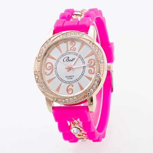 2017 Женские Часы женщины Одеваются часы люксовый бренд силиконовые Наручные