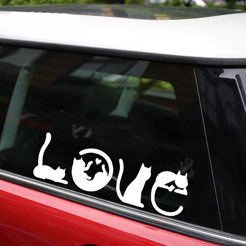 Кошки заклинание любовь мода креативный мультфильм лобовое стекло декоративные