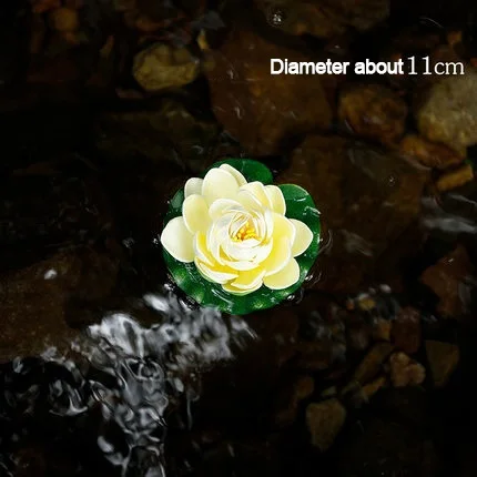 11cm white Настоящее прикосновение плавающий воды лотоса искусственные цветы для свадьбы дома вечерние украшения водяная Лилия Свадебный декор - Цвет: 11cm white