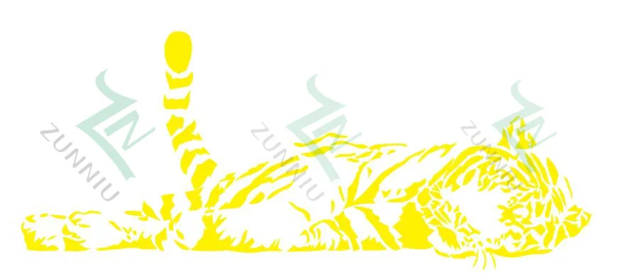Lemon yellow ZN G232 Бенгальский Тигр большой стикер на стену с кошкой/Lage Декор интерьера/большая кошка передачи декоративное искусство наклейки для стены в гостиной - Цвет: Lemon yellow