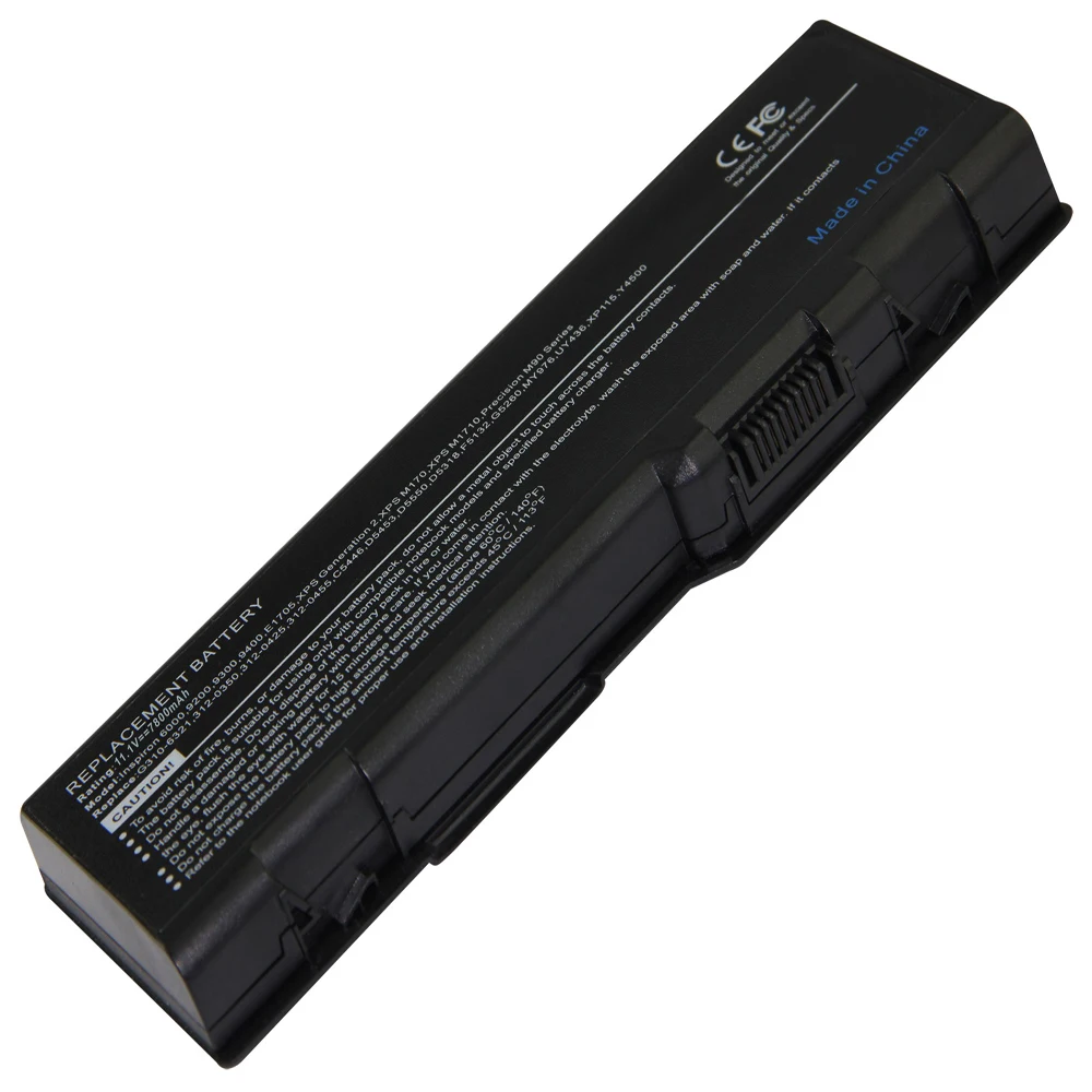 YHR 11 1 В/5200 6 cell Аккумулятор для ноутбука DELL Inspiron 6000 9200 9300 9400 E1705 точность M6300 m90 XPS Gen2