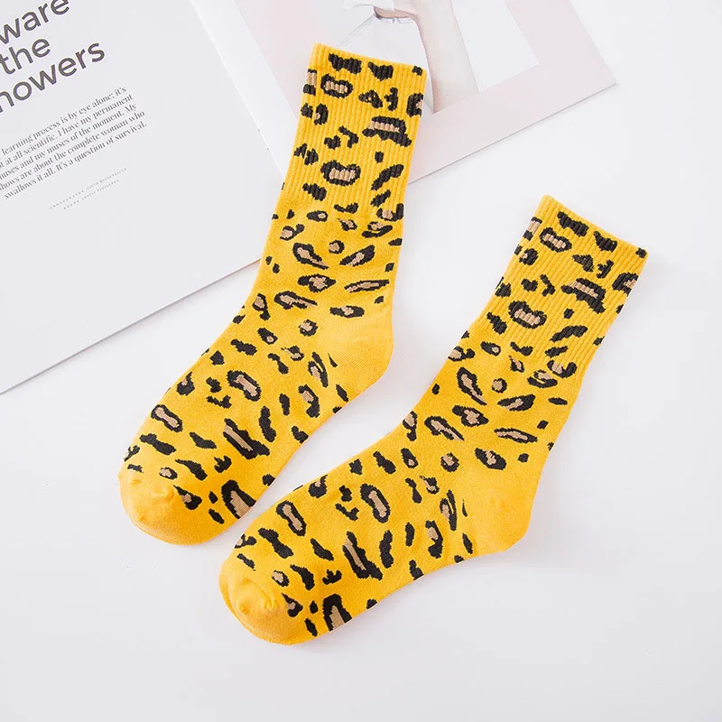 Leopard ladies socks fashion cotton sexy hip hop warm casual jogger personality funny Harajuku spot | Женская одежда