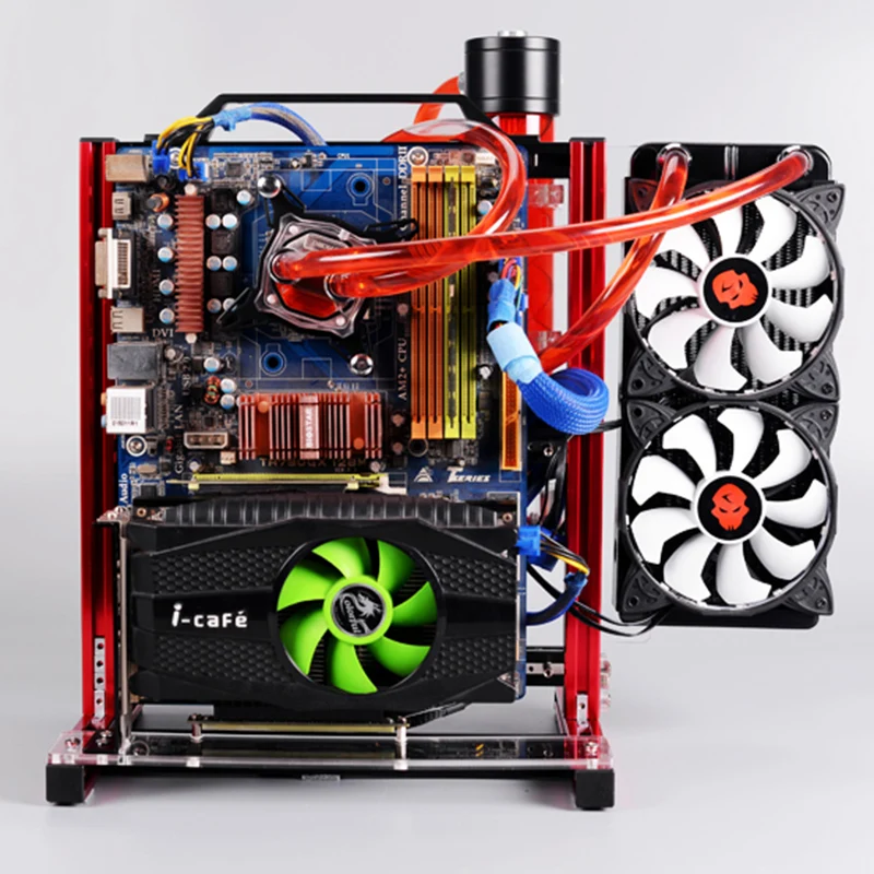 246*300*355 мм ATX PC шасси в корпусе алюминиевая вертикальная подставка игровой хост-бокс материнская плата ITX gamer компьютерные запчасти gabinete computador
