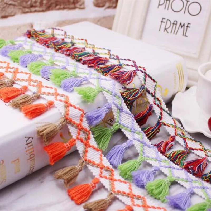 10 ярдов/партия радужные кружевные тесемки с бахромой планки сделай сам свадебные