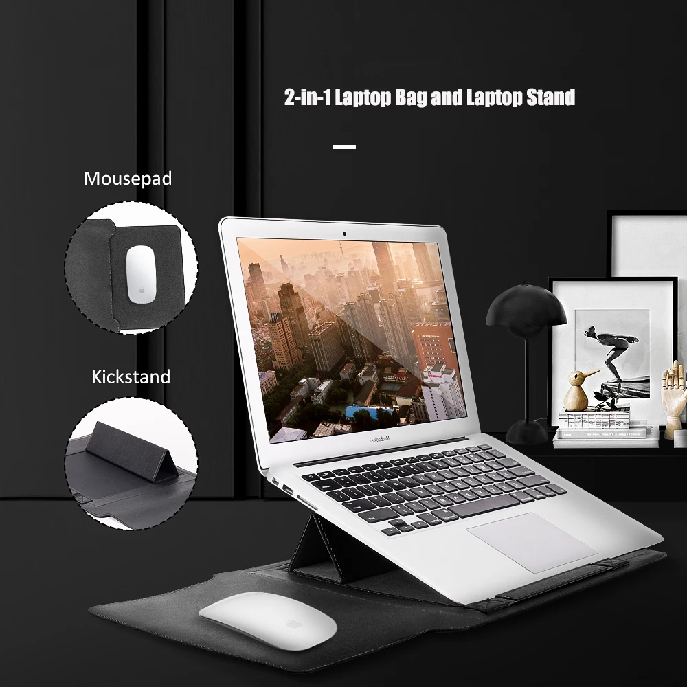 Чехол из искусственной кожи для ноутбука Macbook Air 13, чехол для ноутбука с держателем 11 12 13 15 дюймов, сумка для ноутбука macbook pro 13 15