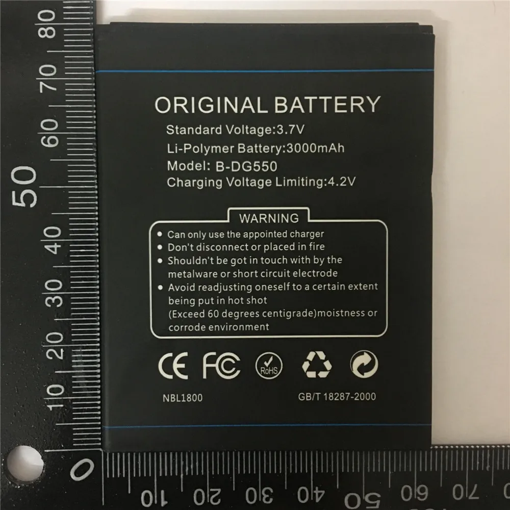 B-DG550 DG550 Оригинальный аккумулятор для мобильного телефона Doogee Dagger 550 3000 мАч