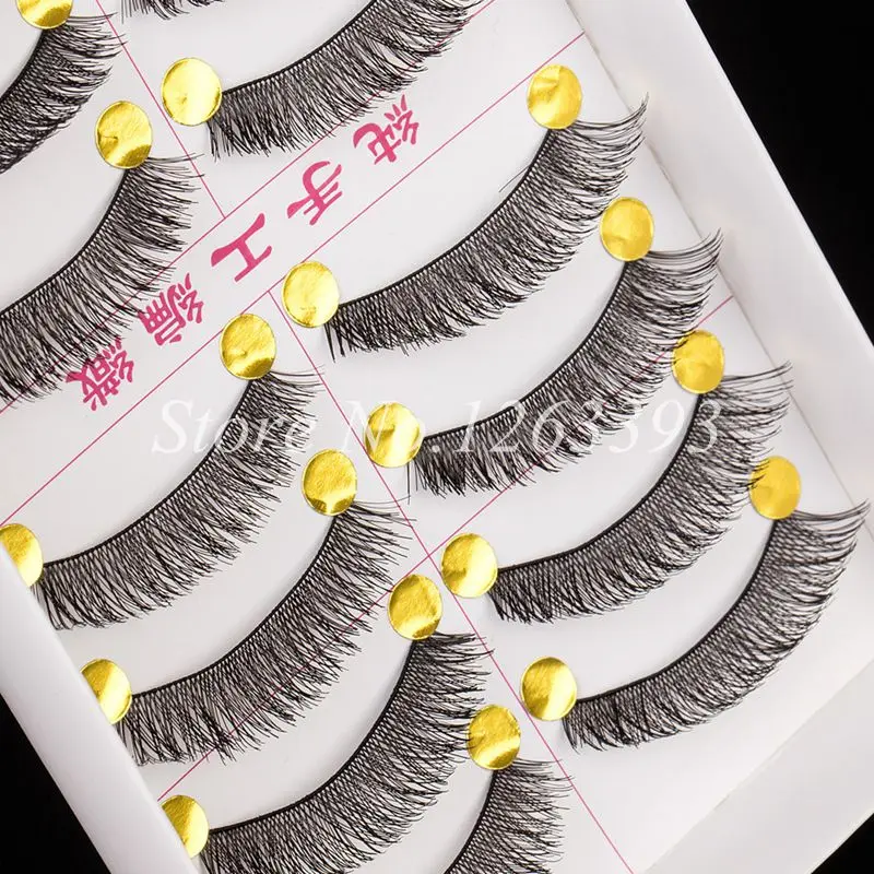 Женские Мягкие Накладные ресницы YOKPN естественные крест-накрест 10 пар чистые