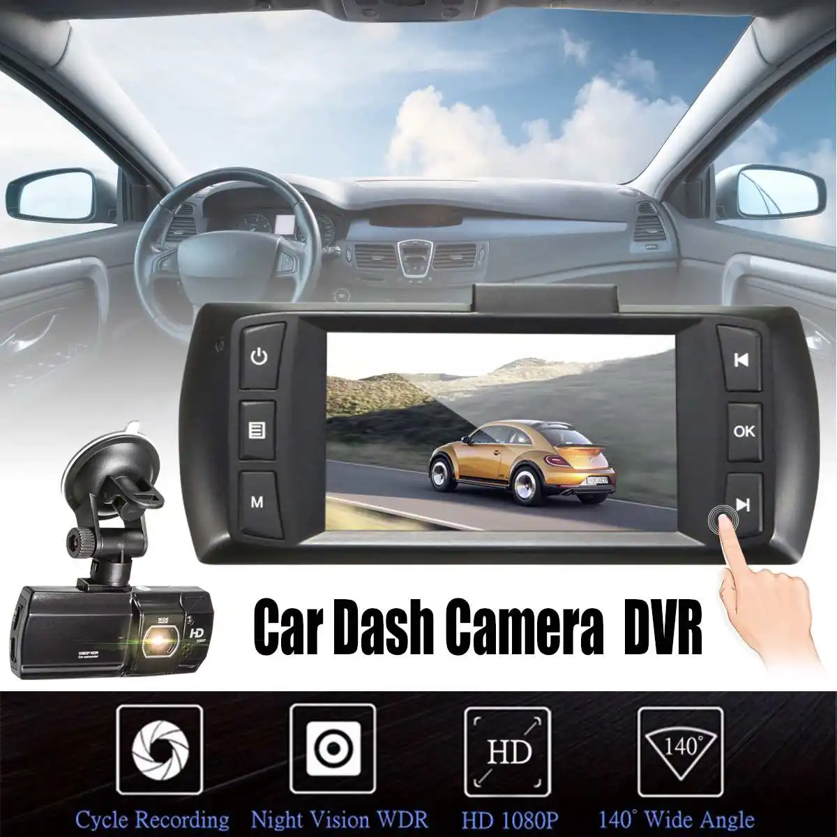 2,7 дюймов lcd FHD Автомобильный видеорегистратор 1080P Автомобильный видеорегистратор аварийная Автомобильная камера видео регистратор светодиодный видеорегистратор ночного видения 140 поддержка g-сенсор