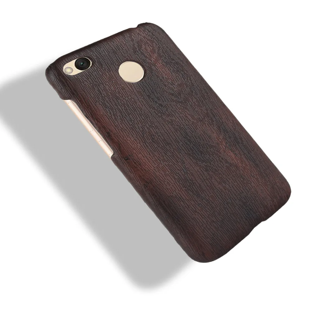 Woodern ретро кожаный чехол для XiaoMi RedMi 4X кожного покрова Hard Shell на Для Сяо Ми Красный