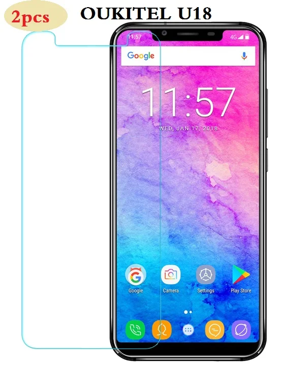 Защитная пленка для экрана OUKITEL U18 из закаленного стекла 5,85 дюйма 100% оригинальная премиум-качества 9H 2.5D (не полное покрытие)
