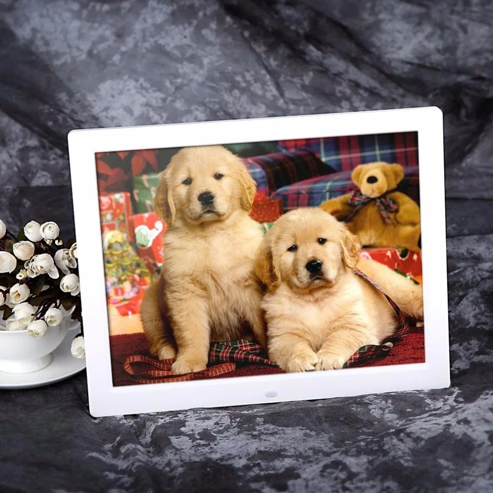 In stock! 15" LED HD High Resolution Digital Picture Photo Frame + Remote Controller EU Plug Black / White Color Newest | Электроника