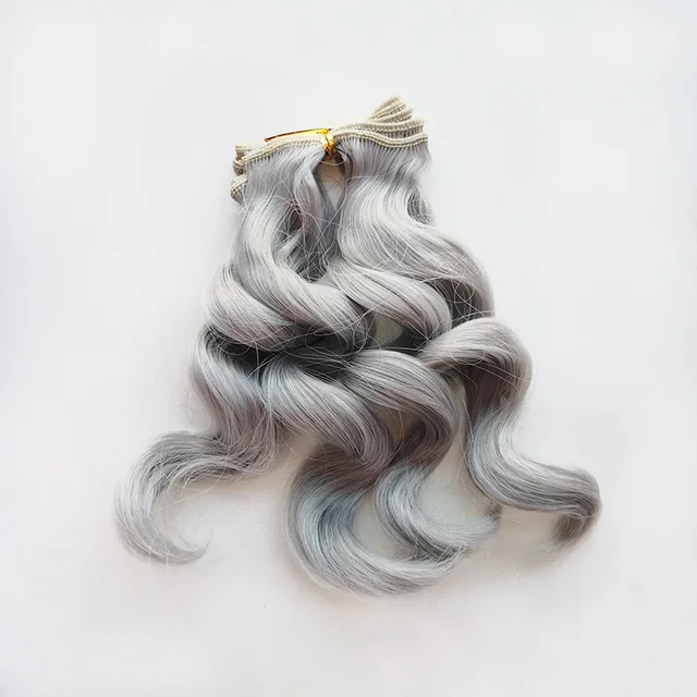 12 Diy Bjd парик аксессуары 1 шт 15*100 см кукла волос для 1/3 1/4 1/6 1/12 натуральный Цвет синтетического волокна вьющиеся кукольные волосы парик - Цвет: 12